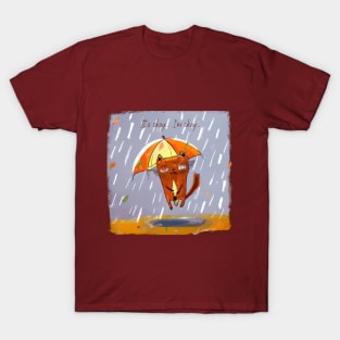 Cat in the Rain - It's Okay T-Shirt